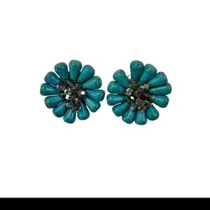 Turquoise Floral Earrings